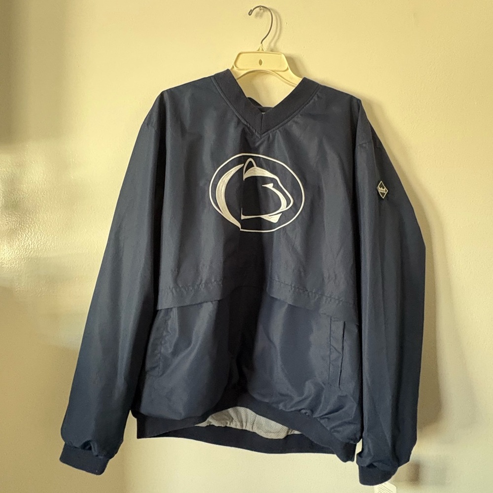 Men's Navy Windbreaker with Logo